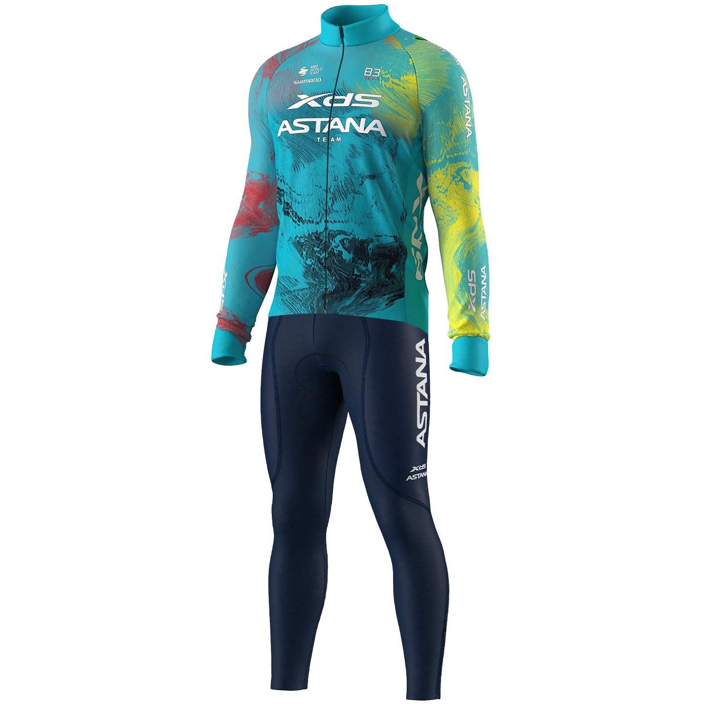 XDS ASTANA 2025 Set (winter fietsjack + lange koersbroek) set (2 artikelen),