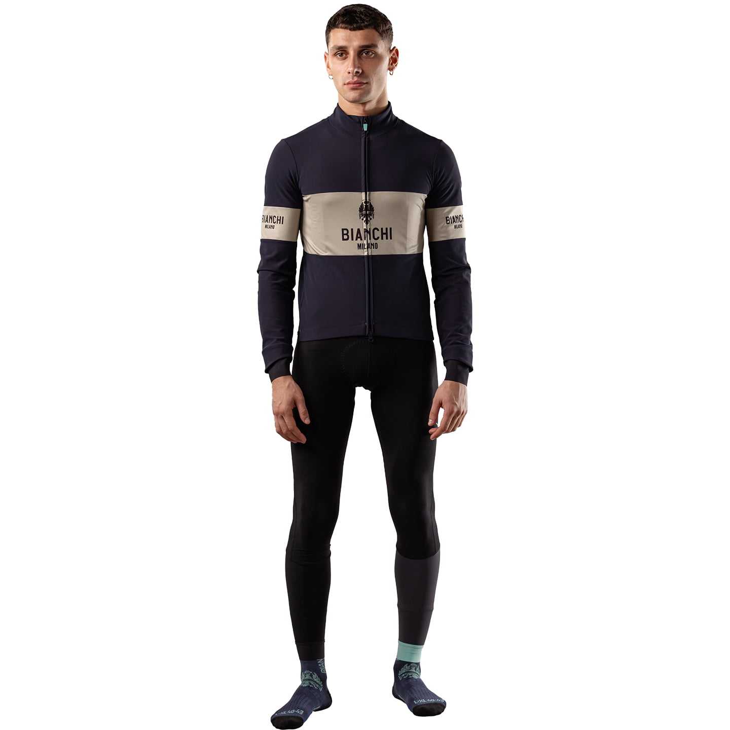 BIANCHI MILANO Remastered Set (winter fietsjack + lange koersbroek) set (2