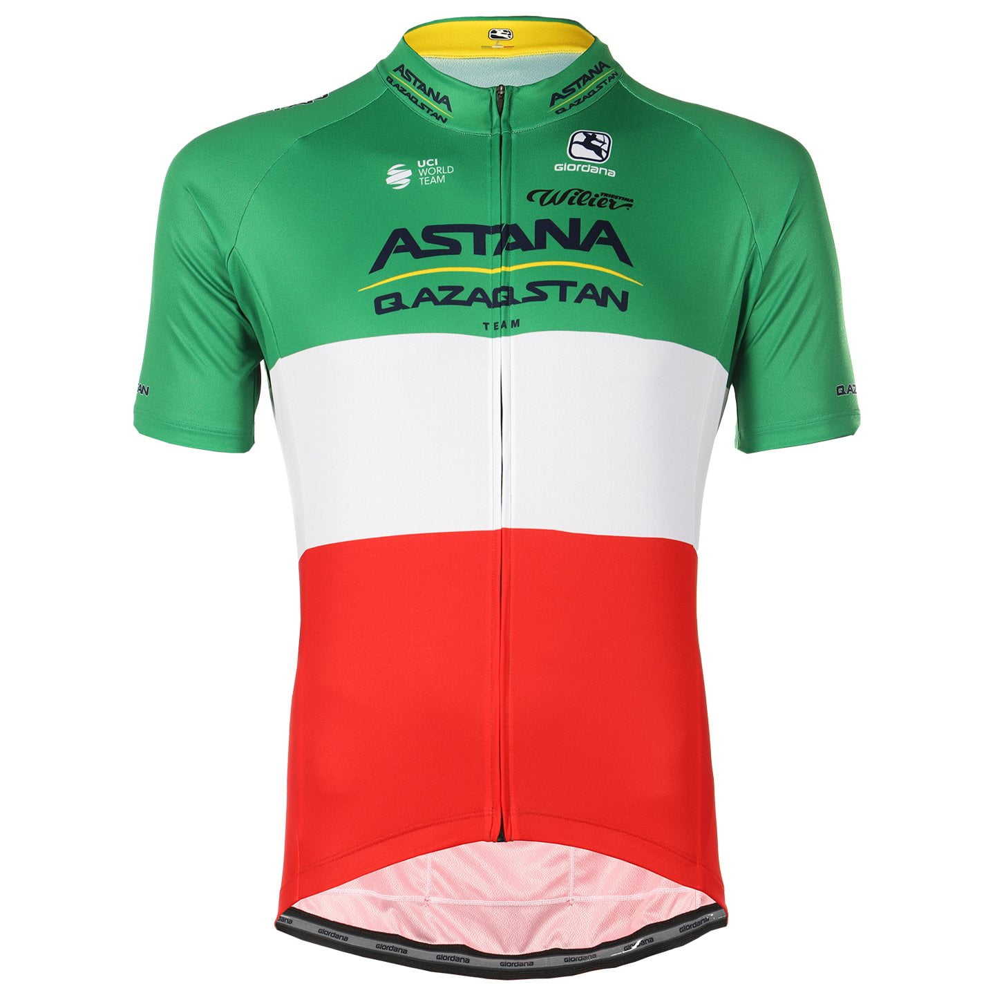ASTANA QAZAQSTAN TEAM Short Sleeve Italien Champion 2023 Jersey, for men, size XL, Bike Jersey, Cycle gear