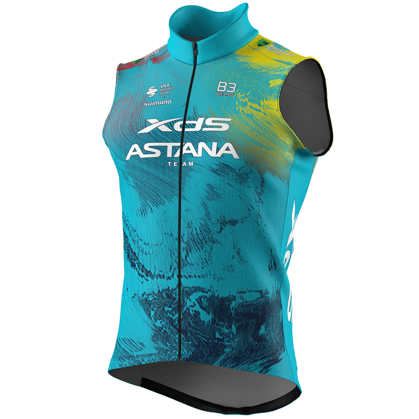 XDS ASTANA TEAM 2025 windvest, voor heren, Maat 2XL, Wielrenvest, Wielrenkleding