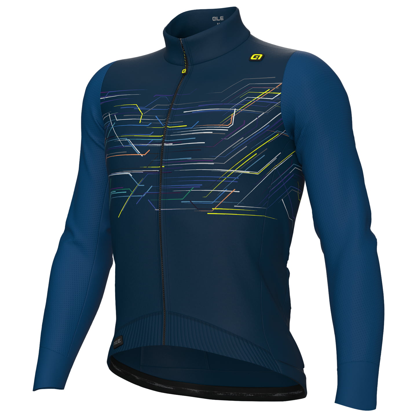ALÉ Langarm Jersey Megabyte, voor heren, Maat 2XL, Wielershirt, Wielerkleding