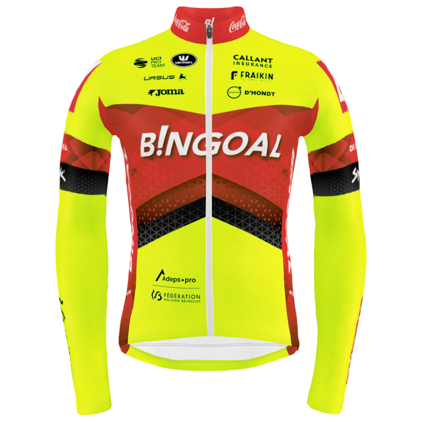 BINGOAL WALLONIE-BRUXELLES 2024 fietsshirt met lange mouwen, voor heren, Maat