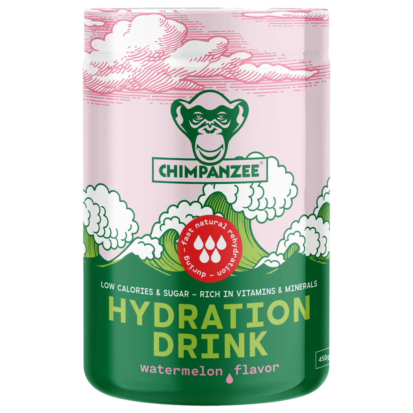 CHIMPANZEE HydratatieWatermeloen (450g) drank, Sportdrank, Prestatiedrank