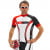 tecPro50 fietsshirt met korte mouwen, wit-zwart-rood