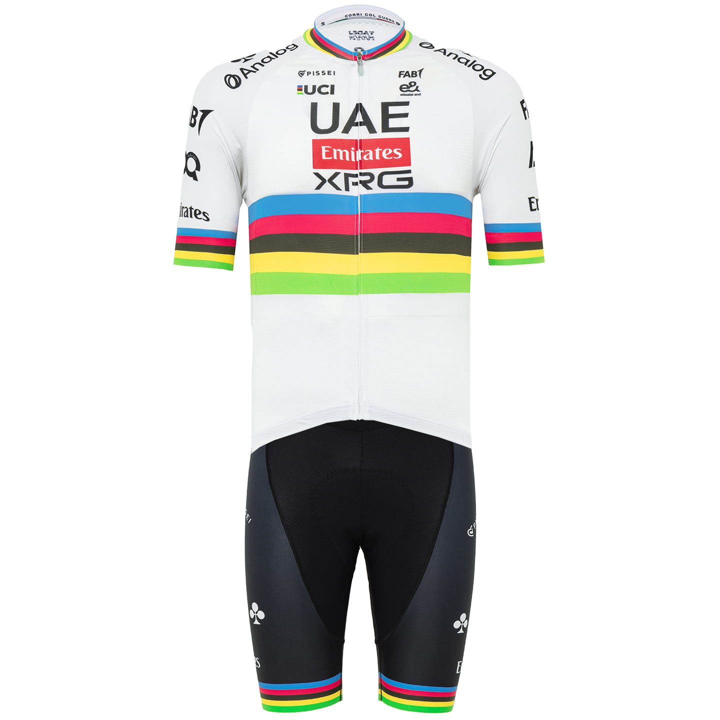 UAE Team Emirates-XRG Wereldkampioen 2025 Set (fietsshirt + fietsbroek) set (2
