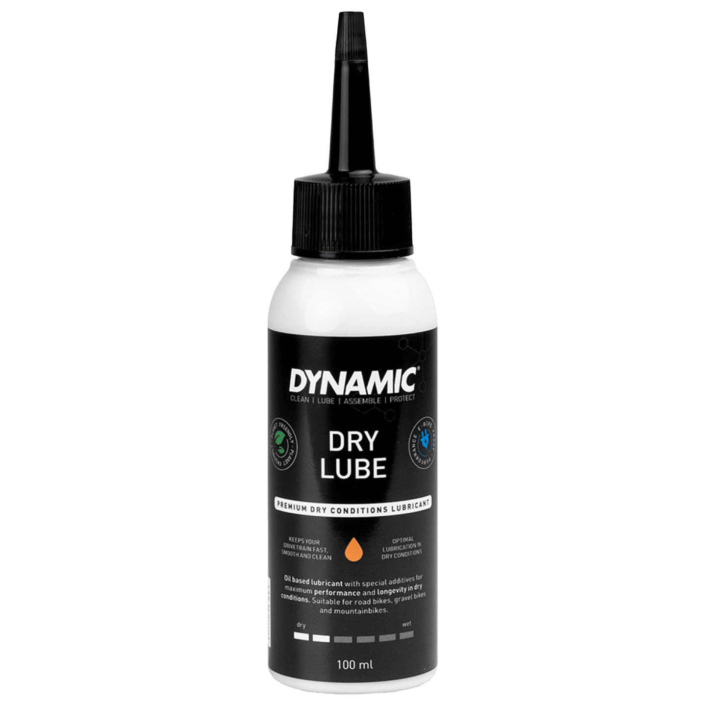 DYNAMIC droogsmeermiddel voor de ketting fles 100ml, Fietsaccessoires