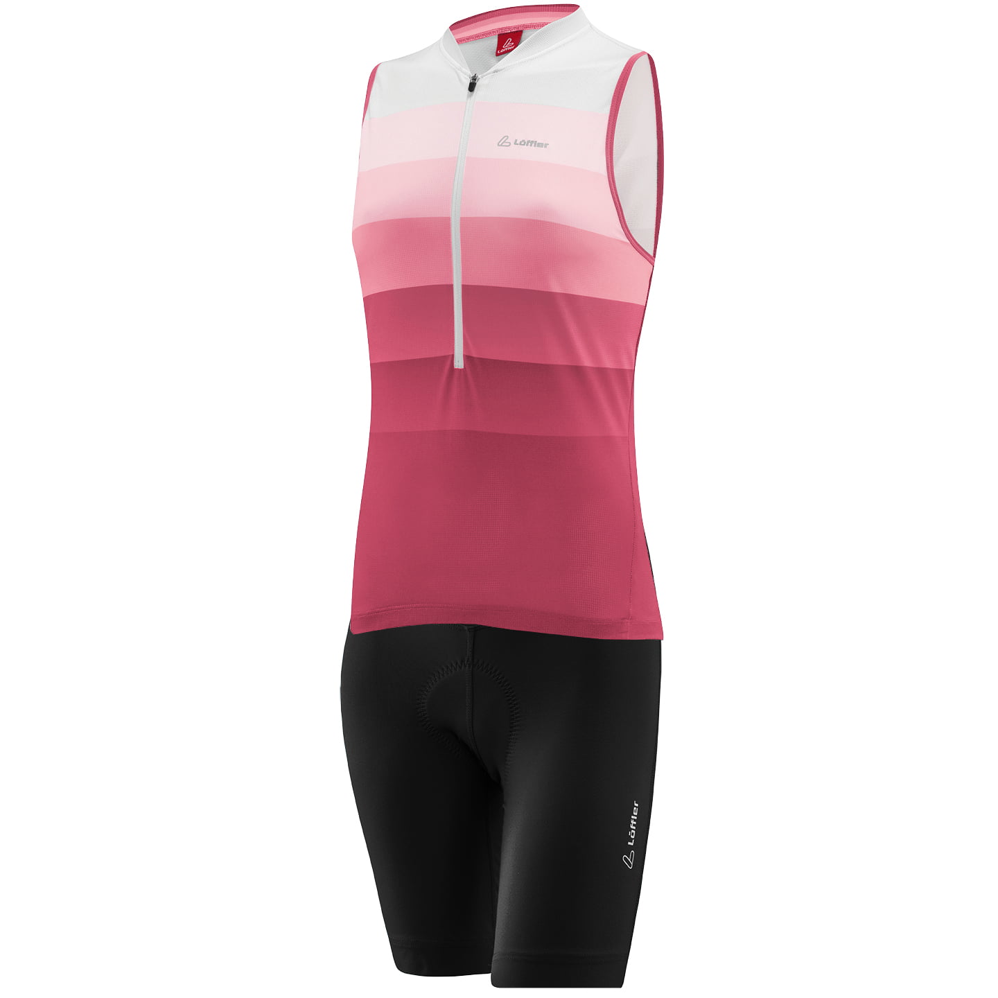 LÖFFLER zonder mouwen Rainbow Dames set (fietsshirt + fietsbroek) dames set (2