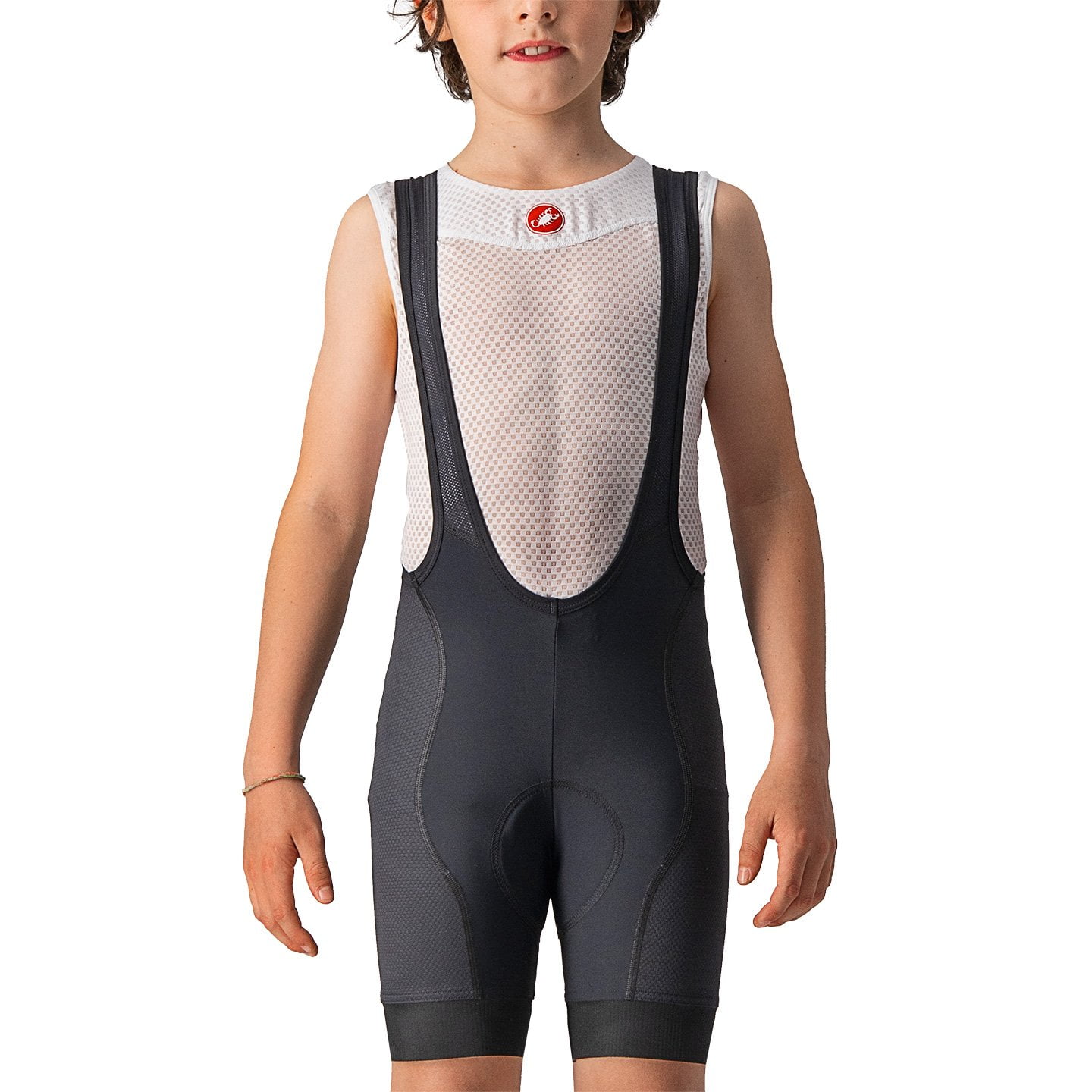 CASTELLI JR Competizione Kids Bib Tights, size S, Kids cycling trousers, Kids cycle clothing