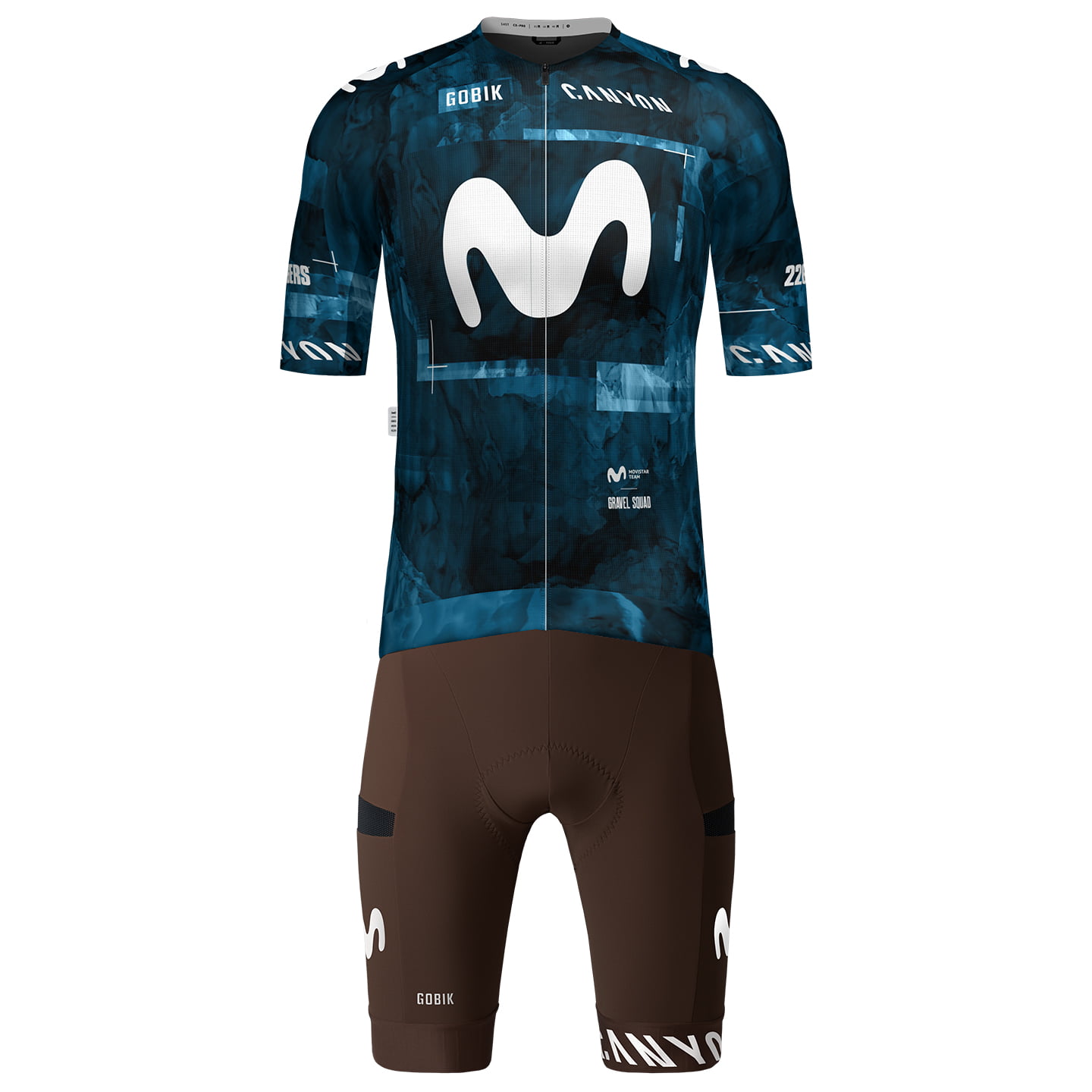MOVISTAR TEAM GRAVEL SQUAD 2025 Set (fietsshirt + fietsbroek) set (2 artikelen),