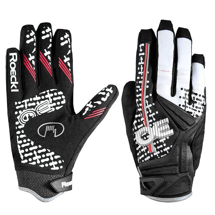 ROECKL langevingerhandschoenen Molveno, zwart-wit handschoenen met lange vingers