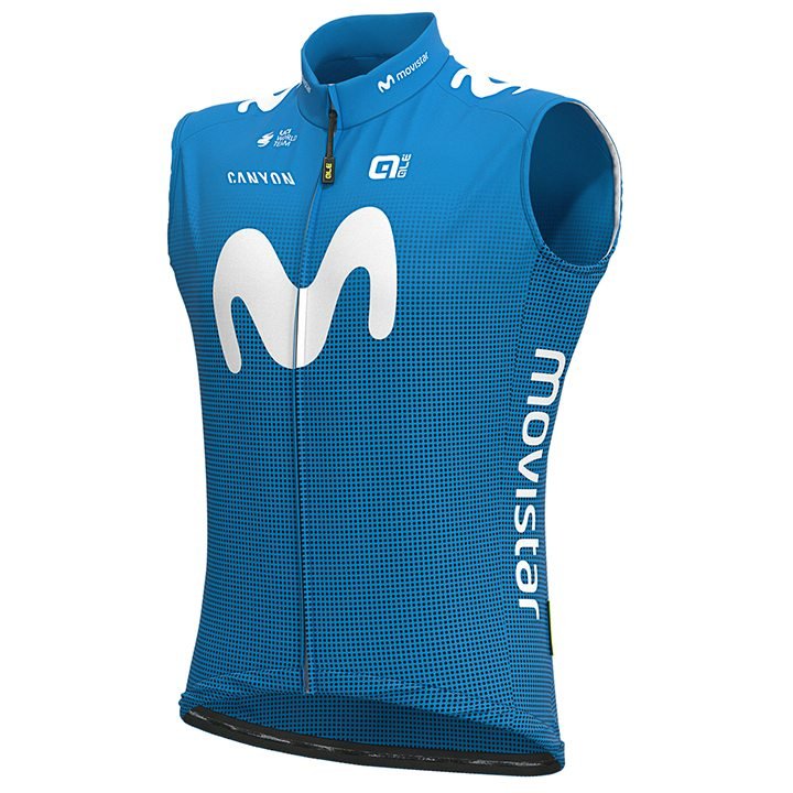 MOVISTAR TEAM Wind Vest 2021, for men, size S, Cycling vest, Cycling clothing