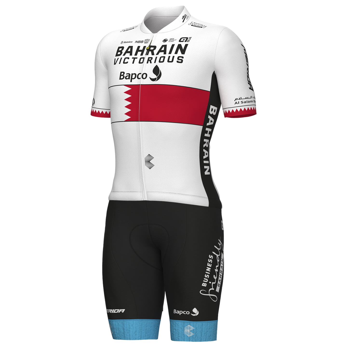 BAHRAIN- VICTORIOUS Bahrain. Meister 23 Set (cycling jersey + cycling shorts) Set (2 pieces), for men, Cycling clothing