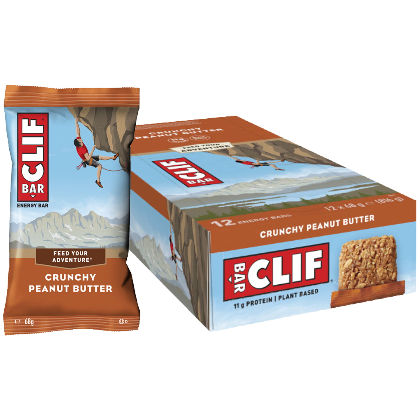 CLIF Energy Bars Peanut Butter 12 units/box, Sports food