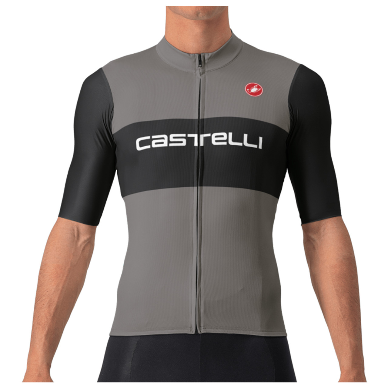 CASTELLI Short Sleeve Jersey Fan Block black - grey