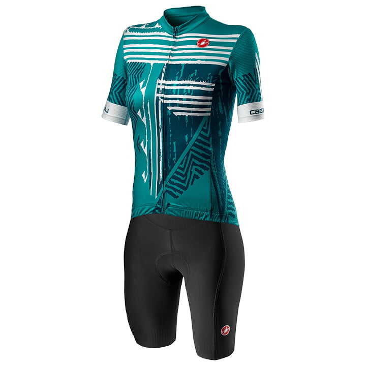 CASTELLI Astratta Dames set (fietsshirt + fietsbroek) dames set (2 artikelen), F