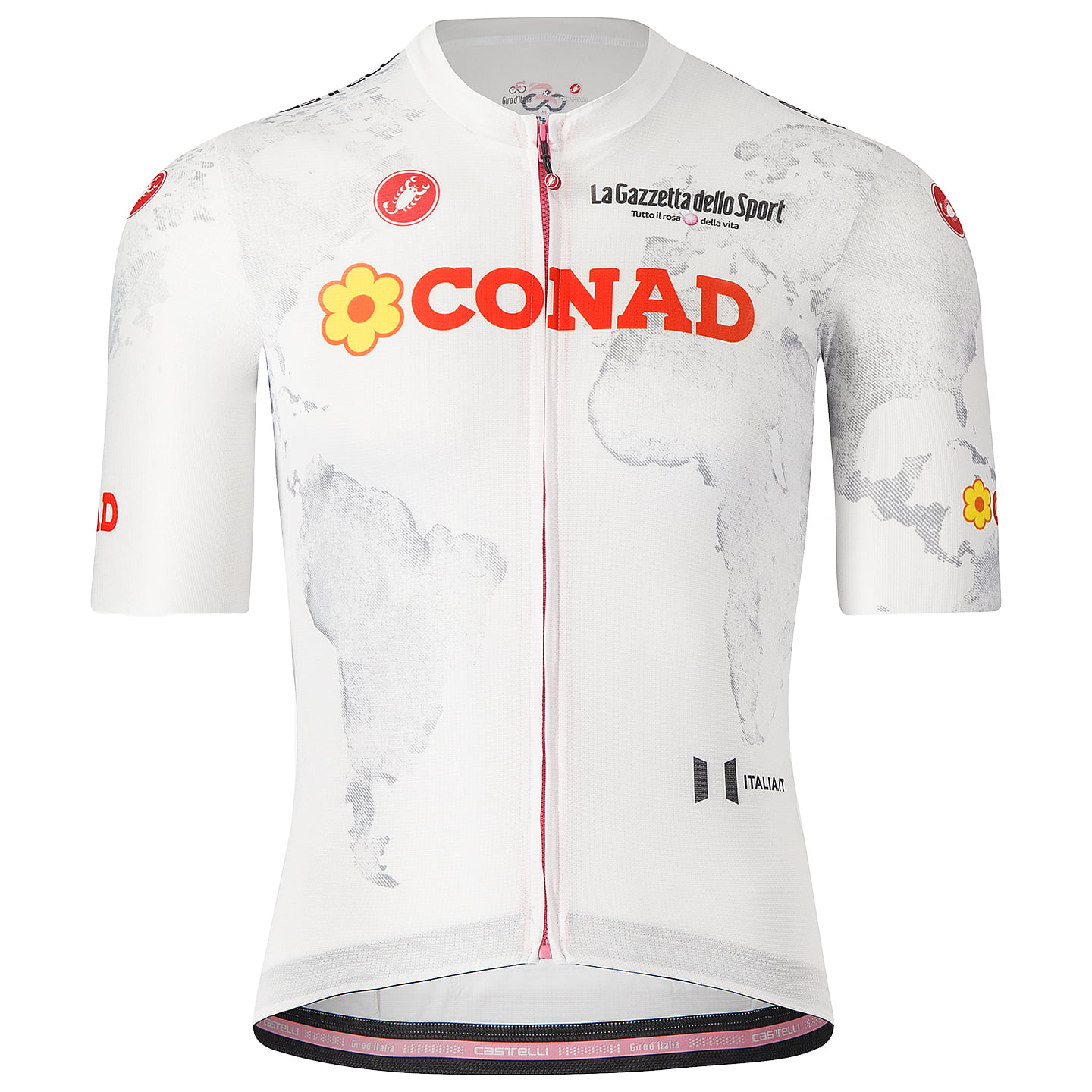 GIRO D'ITALIA Shirt met korte mouwen Maglia Bianca 2025 fietsshirt met korte
