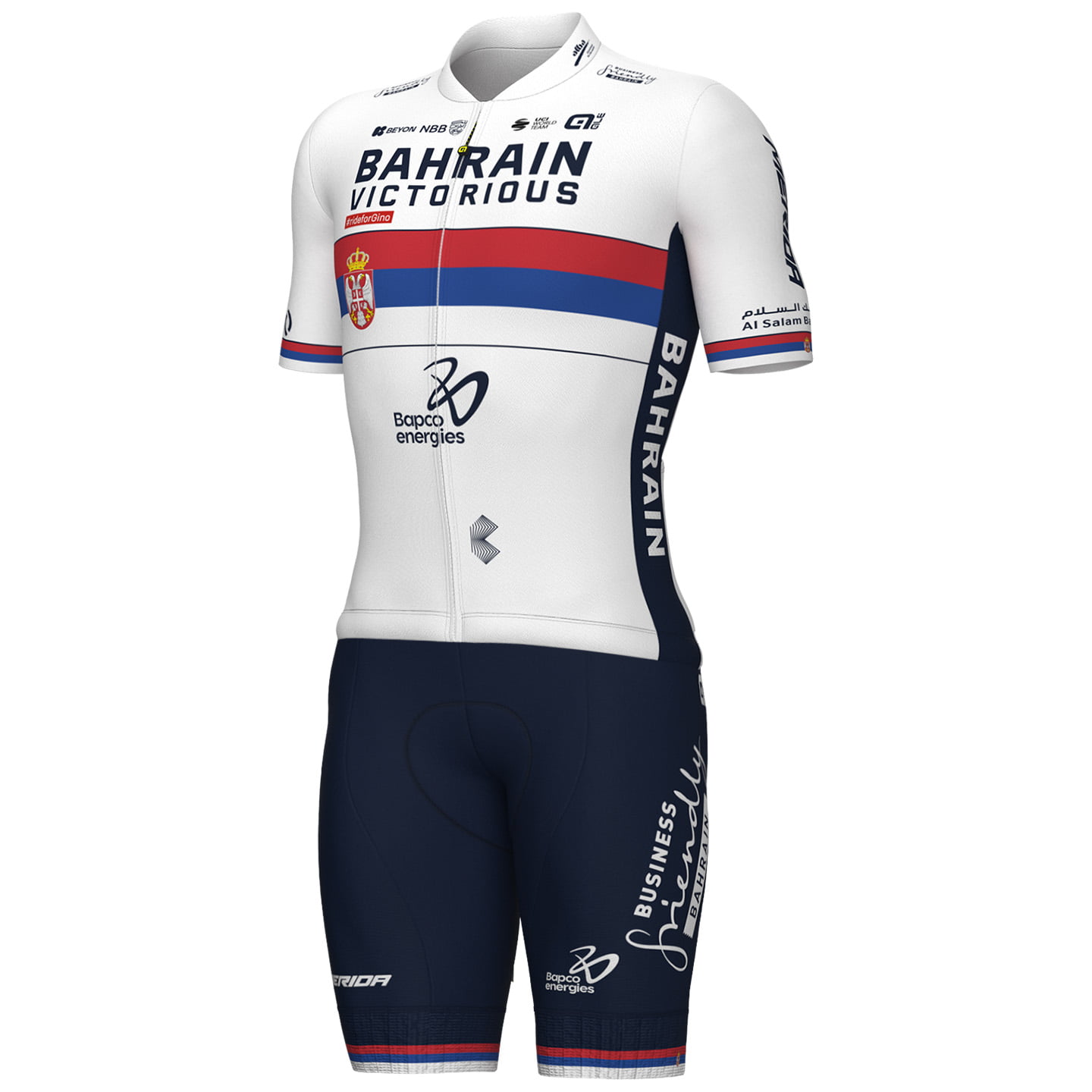 BAHRAIN VICTORIUS Serb. Meister 2024 Set (fietsshirt + fietsbroek) set (2