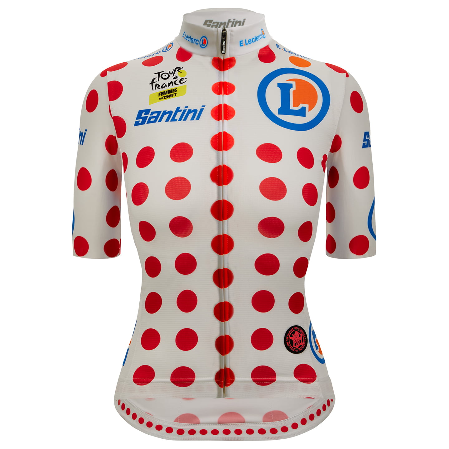 TOUR DE FRANCE Femmes avec Zwift Damesshirt bolletjestrui 2025 damesfietsshirt,