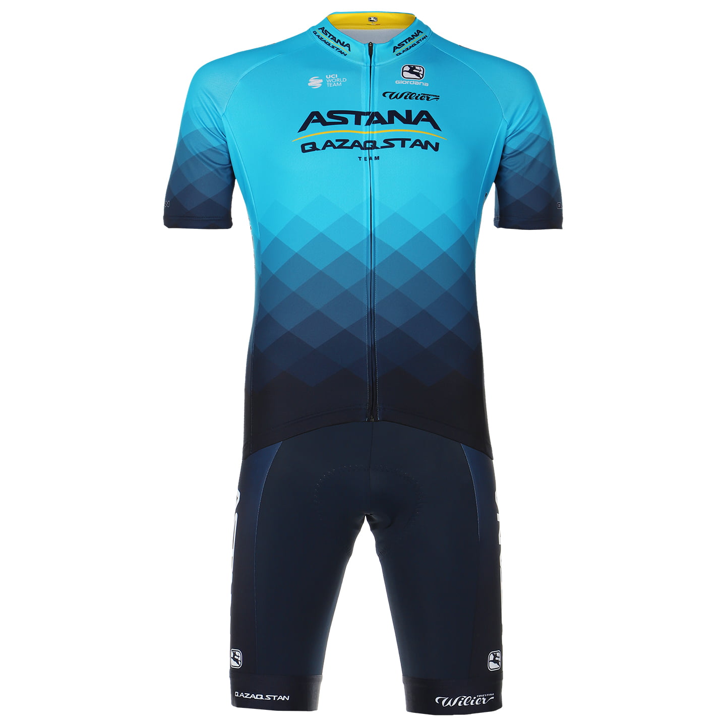 ASTANA QAZAQSTAN TEAM 2023 Set (cycling jersey + cycling shorts) Set (2 pieces), for men, Cycling clothing