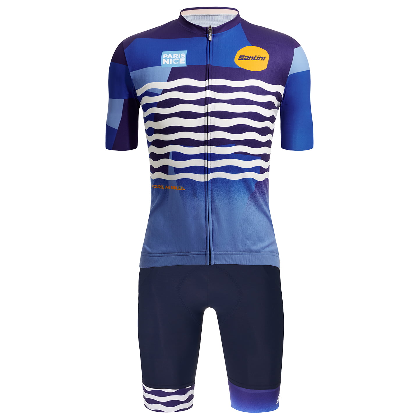 SANTINI Paris-Nice 2023 Set (cycling jersey + cycling shorts) Set (2 pieces), for men, Cycling clothing