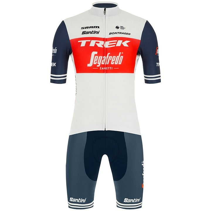 TREK-SEGAFREDO 2021 Set (fietsshirt + fietsbroek), voor heren, Fietskleding