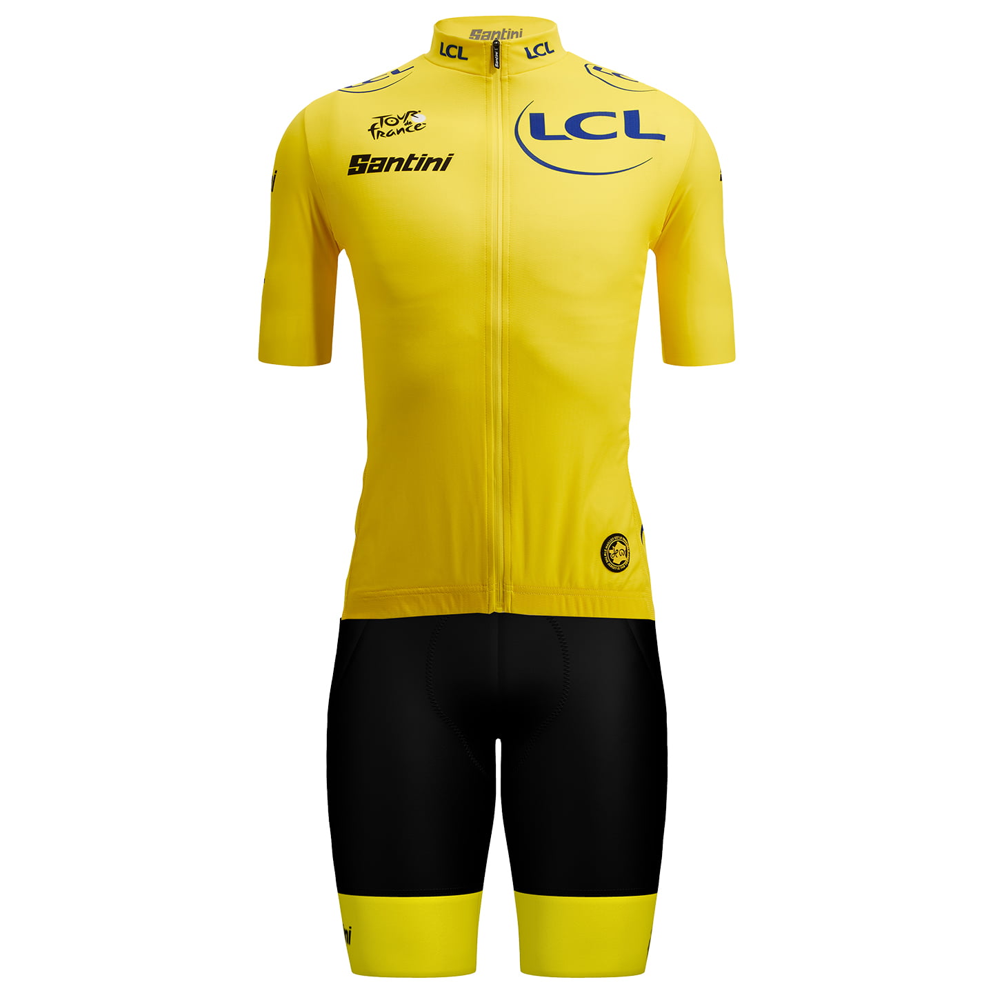 TOUR DE FRANCE 2025 Set (fietsshirt + fietsbroek) set (2 artikelen), voor heren,