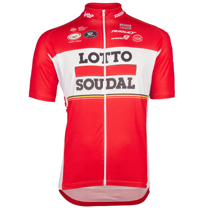 LOTTO SOUDAL 2017 fietsshirt met korte mouwen, voor heren, Maat 2XL, Fiets shirt