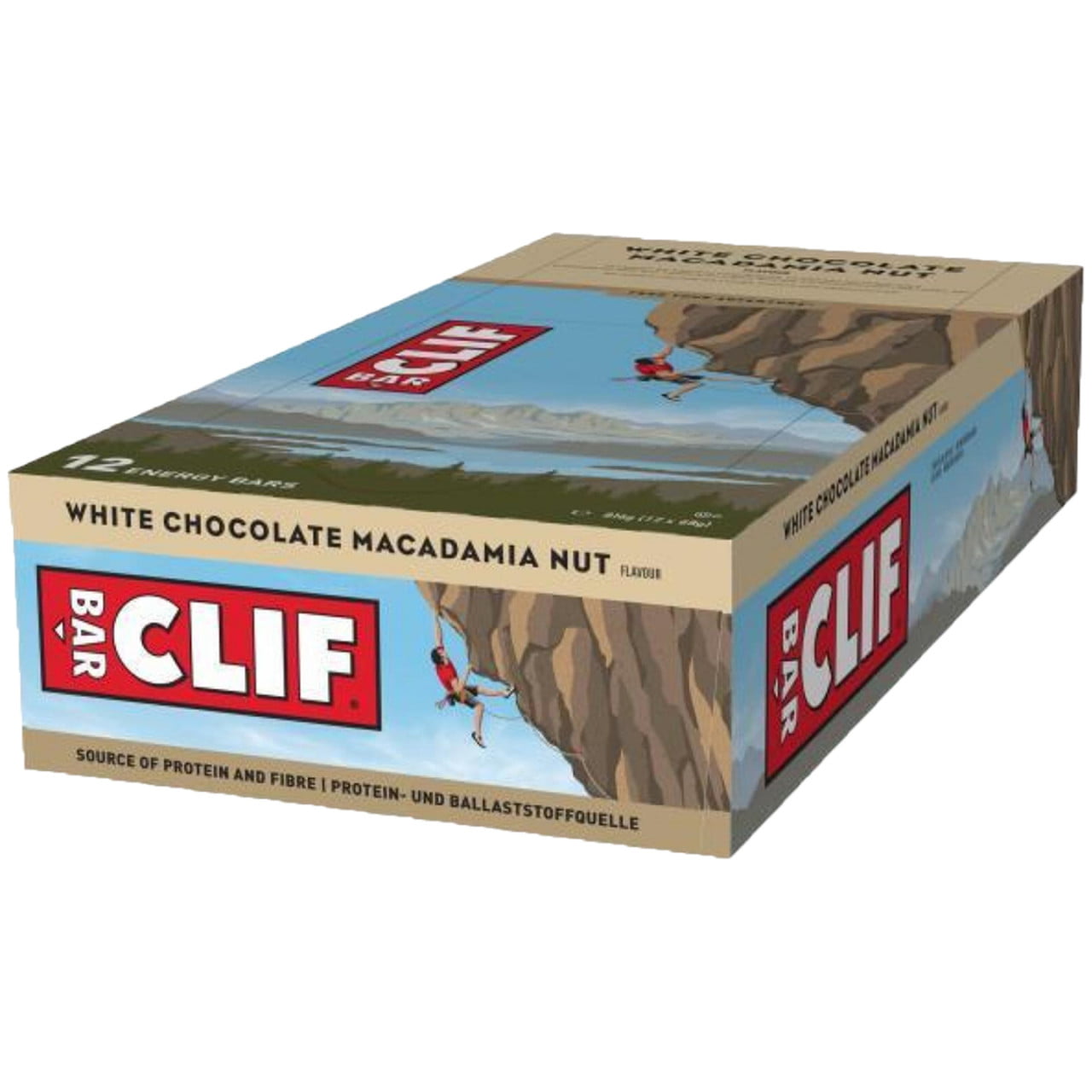 Barrita energética CLIF Macadamia-Chocolate blanco Caja de 12 uds.