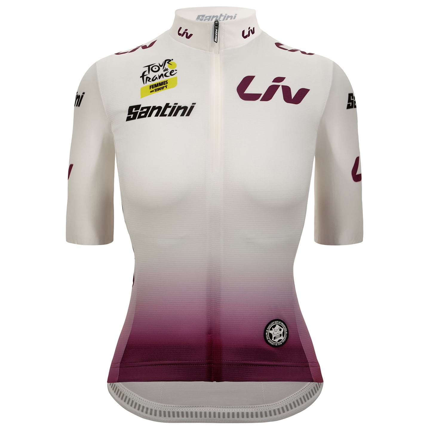 TOUR DE FRANCE Femmes avec Zwift Damesshirt witte trui 2024 damesfietsshirt,