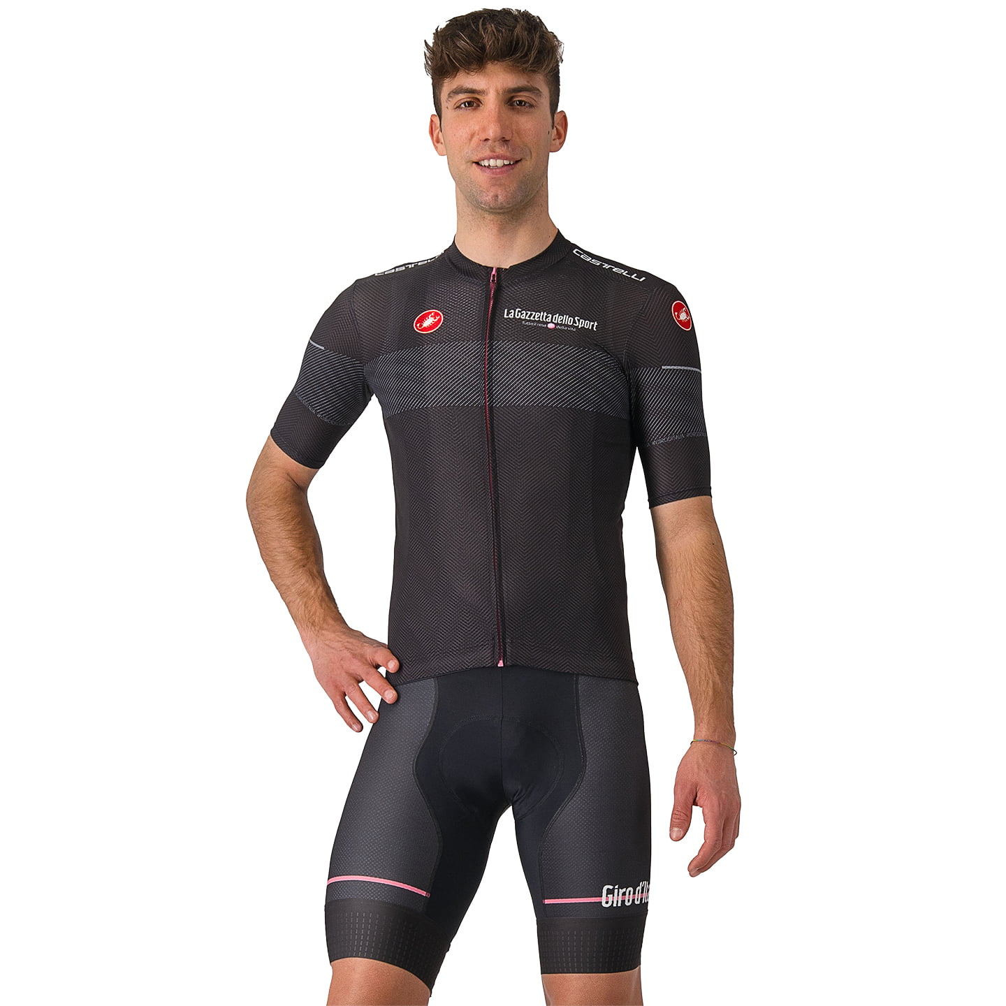 GIRO D'ITALIA Maglia Nera 2024 Set (fietsshirt + fietsbroek) set (2 artikelen),
