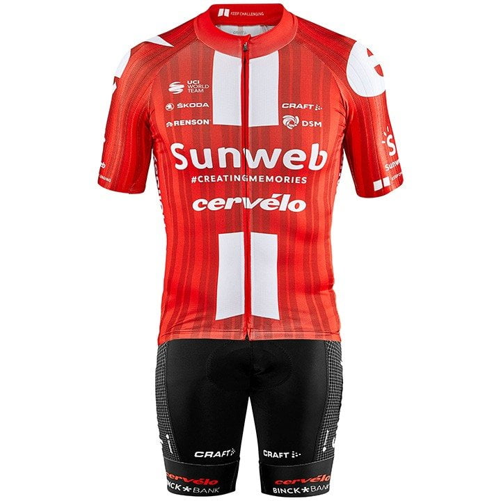 Set (maillot + culotte de ciclismo) TEAM SUNWEB Aerolight 2020, para hombre, Rop