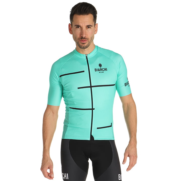 BIANCHI MILANO Disueri Short Sleeve Jersey Short Sleeve Jersey, for men, size S, Cycling jersey, Cycling clothing