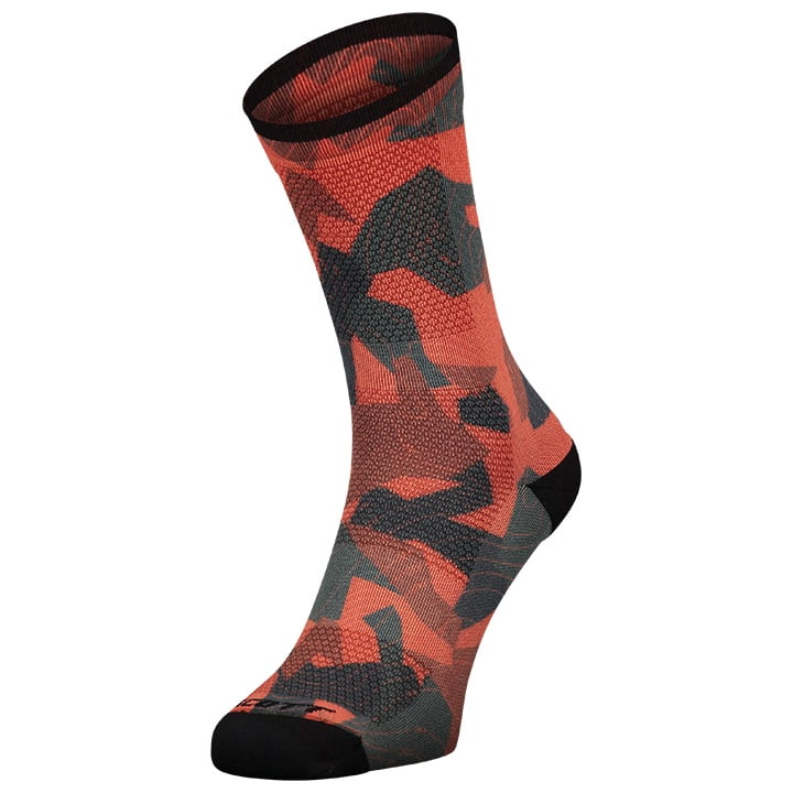 SCOTT Fietssokken Trail Camo Map Crew fietssokken, voor heren, Maat L, Wielerkle