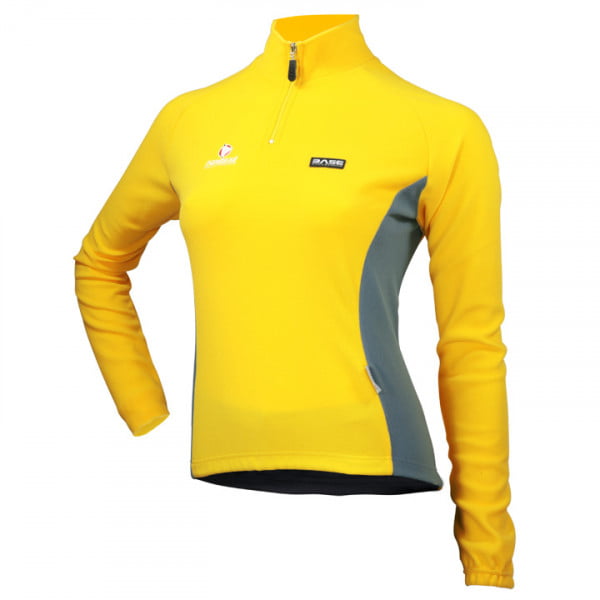 Maillot manches longues femme BASIC jaune-gris Maillot manches longues femme BASIC jaune-gris