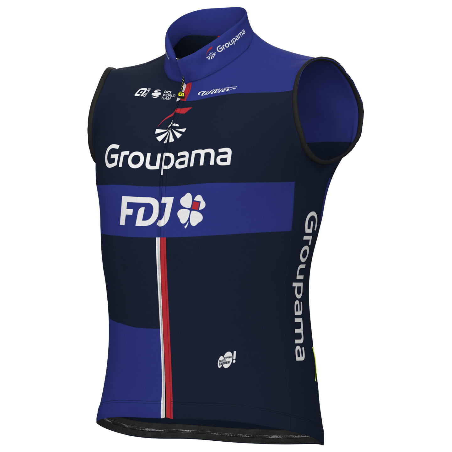 GROUPAMA - FDJ 2024 Wind Vest, for men, size 2XL, Bike vest, Cycling gear