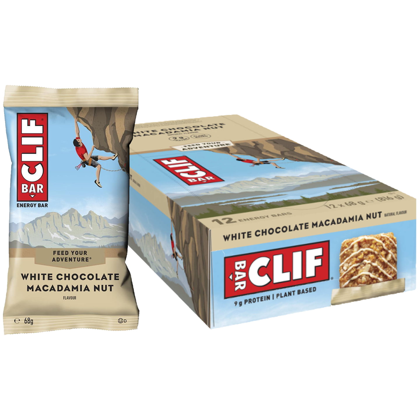 CLIF Energy Bars Macadamia-White Chocolate 12 units/box, Sports food