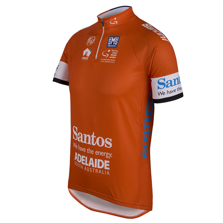 TOUR DOWN UNDER Ochre LEADER 2015 fietsshirt met korte mouwen, voor heren, Maat