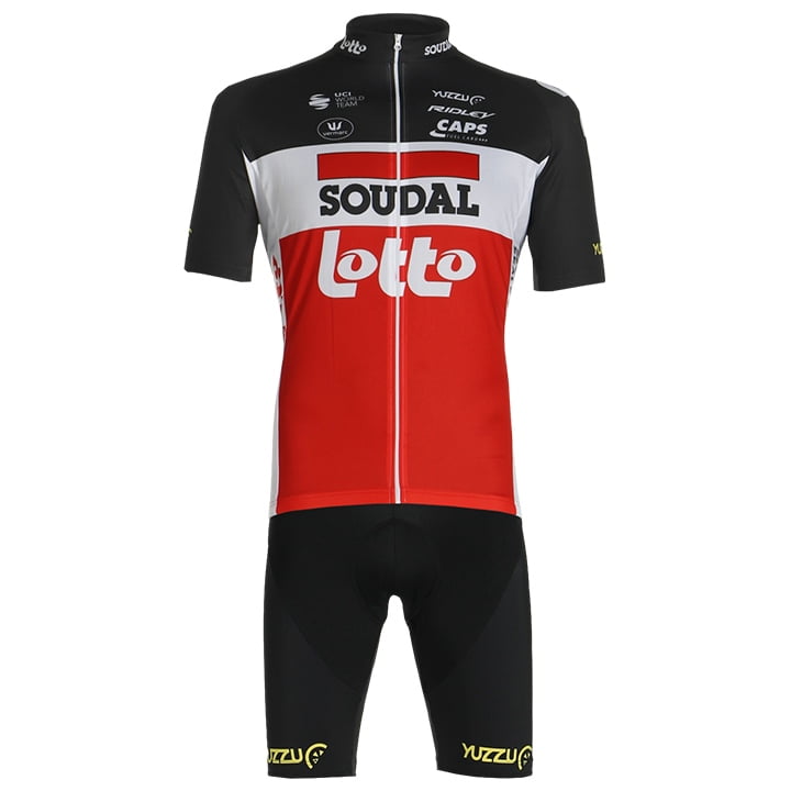 SOUDAL LOTTO 2021 Set (cycling jersey + cycling shorts), for men, Cycling clothing