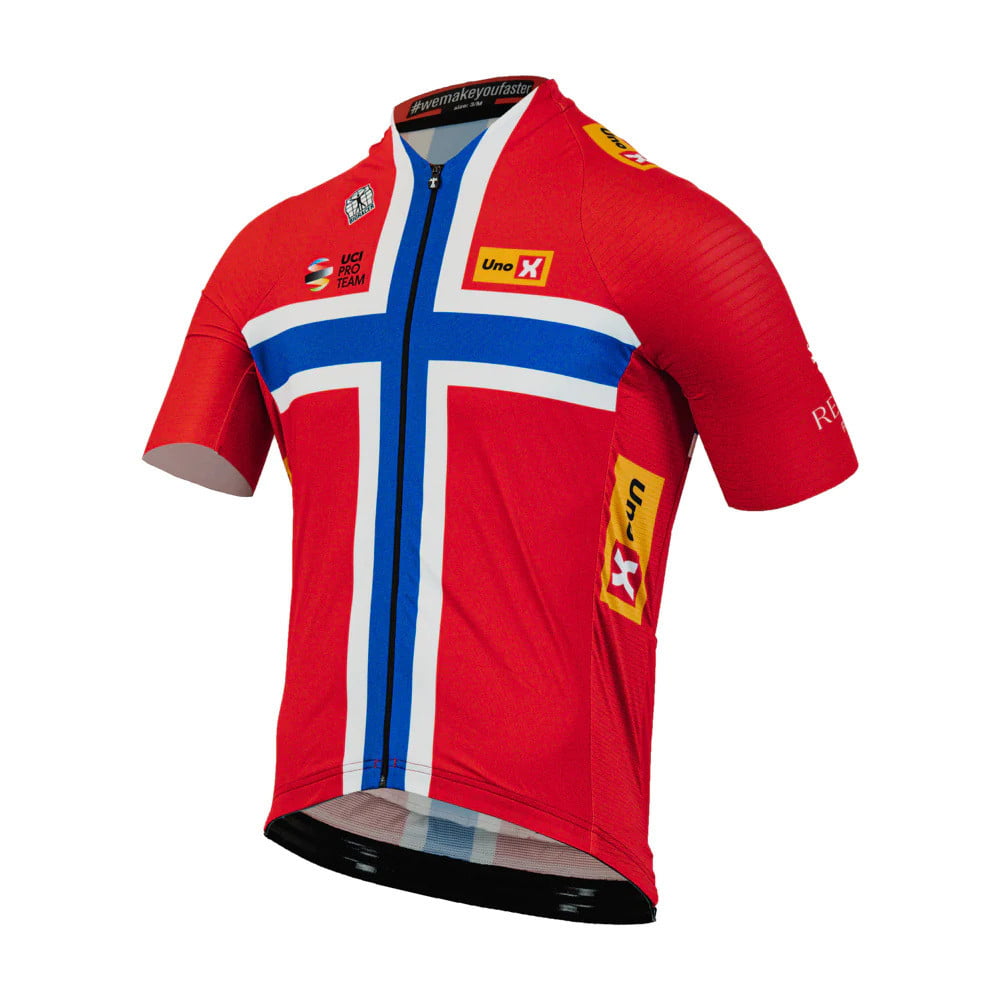 Uno-X Fietsshirt met korte mouwen Icon Noorse kampioen TdF 2023