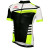 fietsshirt met korte mouwen Performance Line III, zwart-wit-neongeel S