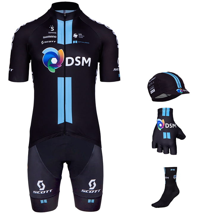 TEAM DSM 2021 Maxi-Set (5 stukken), voor heren, Fietskleding