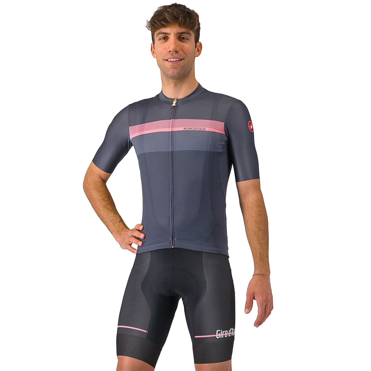 GIRO D'ITALIA Veloce 2024 Set (fietsshirt + fietsbroek) set (2 artikelen), voor