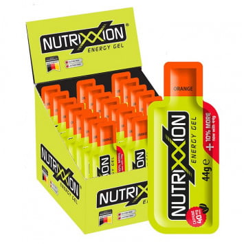 Energy Gel Orange met cafeïne. 24 stuk/doos NUTRIXXION Energy Gel Orange met cafeïne. 24 stuk/doos