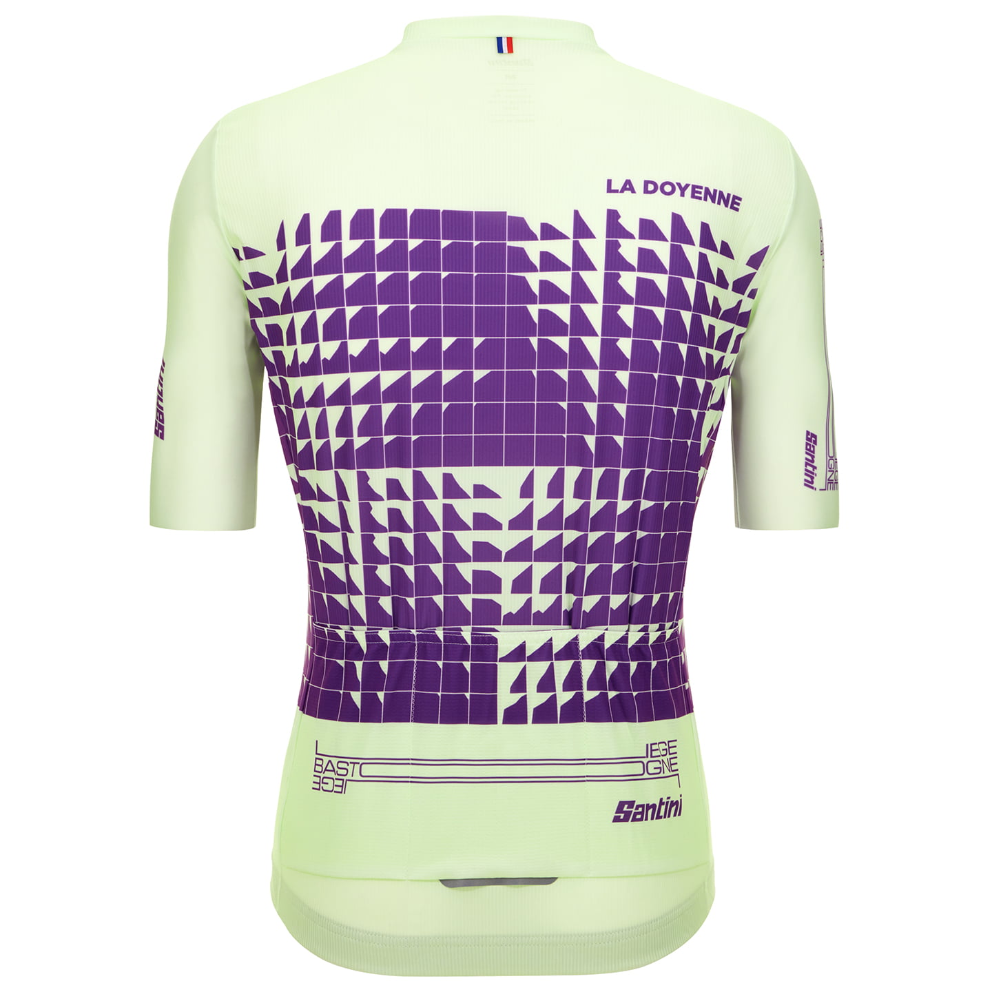 SANTINI Short Sleeve Jersey Liège Bastogne Liège 2024 lilac - green