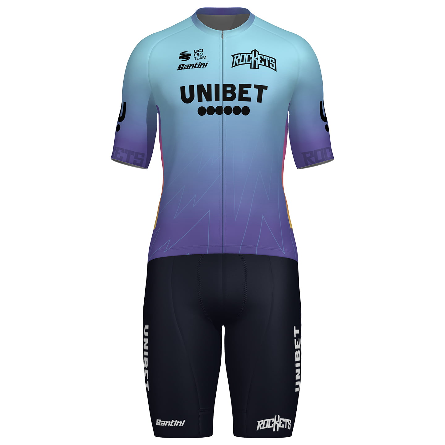 UNIBET TIETEMA ROCKETS 2025 Set (fietsshirt + fietsbroek) set (2 artikelen),