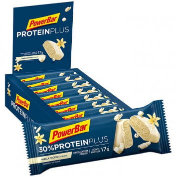 Baton ProteinPlus 30% Vanilla-Coconut 15 sztuk/opakowanie POWERBAR Baton ProteinPlus 30% Vanilla-Coconut 15 sztuk/opakowanie