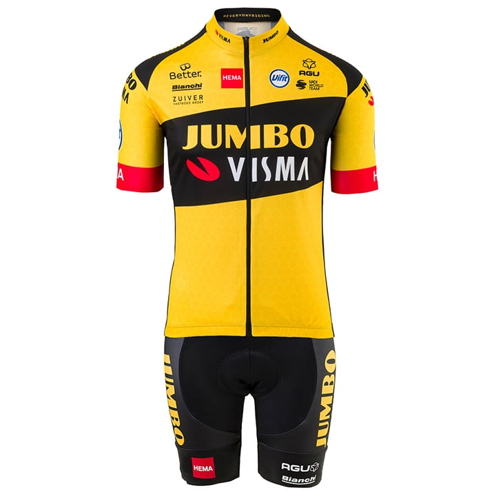 TEAM JUMBO-VISMA 2020 Kinderset (fietsshirt + fietsbroek)