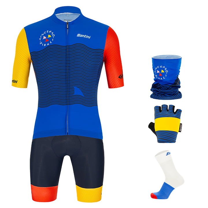 SANTINI Vincenzo Nibali 2021 Maxi-Set (5 stukken), voor heren, Fietskleding