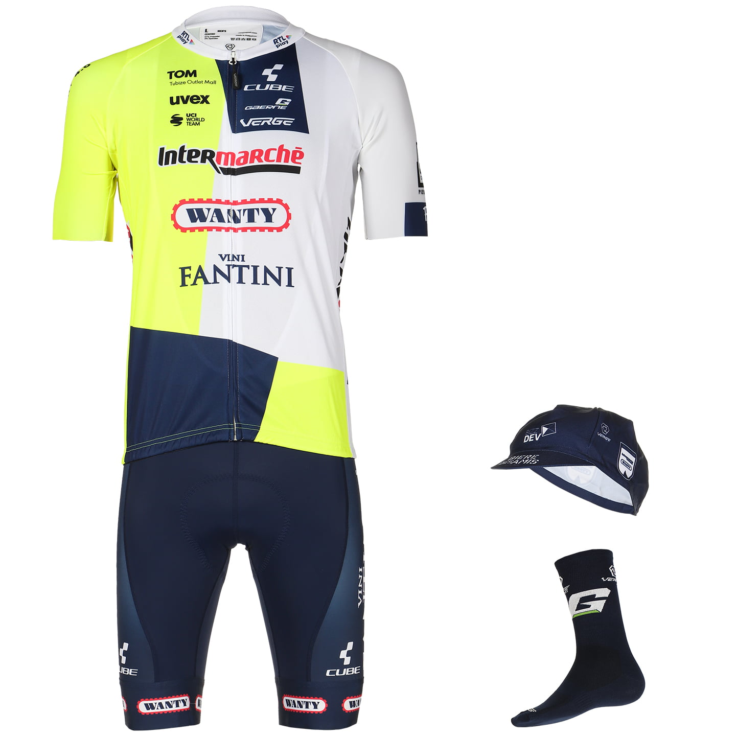 INTERMARCHÉ-WANTY 2024 Maxi-Set (4 stukken), voor heren, Fietskleding
