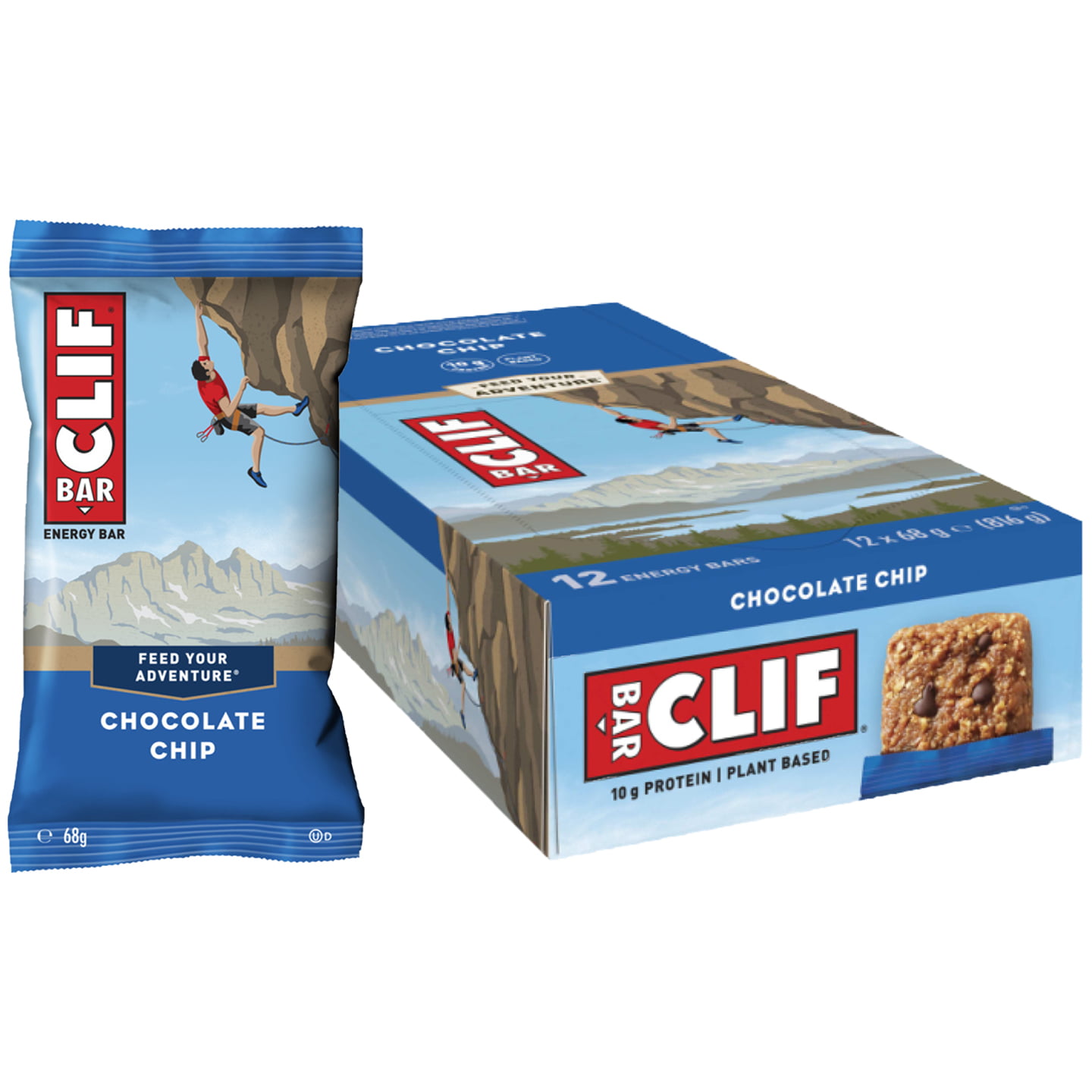 CLIF Energy Bars Chocolate Chip 12 units/box, Sports food